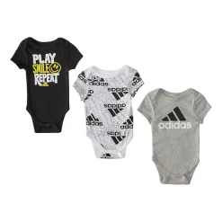 adidas Baby Boys 3-pc. Short Sleeve Bodysuit