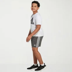adidas Big Kid Boys Adjustable Waist Mid Rise Knit Pull-On Short