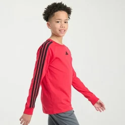 adidas Big Kid Boys Crew Neck Long Sleeve Regular Fit Graphic T-Shirt