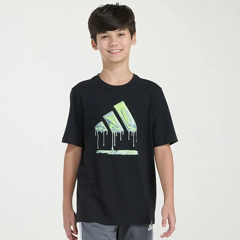 adidas Big Kid Boys Crew Neck Short Sleeve Regular Fit Graphic T-Shirt
