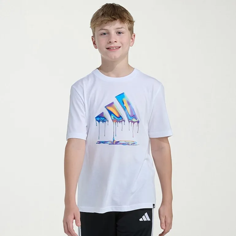 adidas Big Kid Boys Crew Neck Short Sleeve Regular Fit Graphic T-Shirt