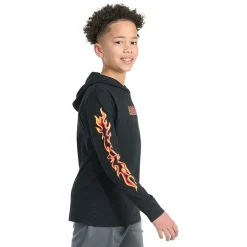 adidas Big Kid Boys Hooded Long Sleeve Regular Fit Graphic T-Shirt