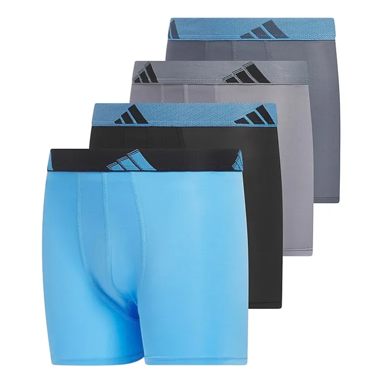 adidas Big Kid Boys 4 Pack Boxer Briefs S-5158609a