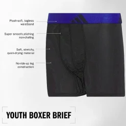 adidas Big Kid Boys 4 Pack Boxer Briefs S-5158609a