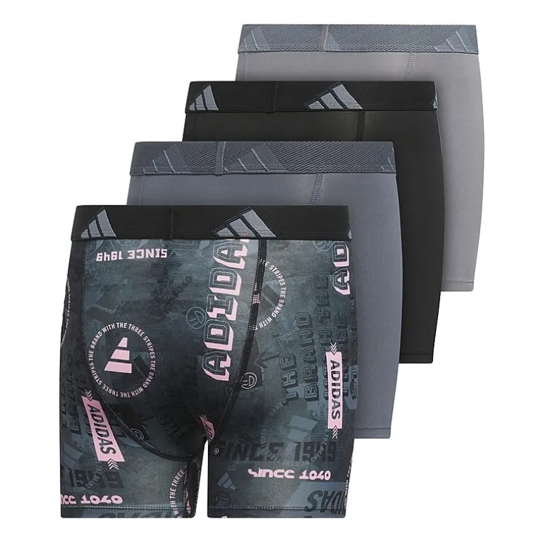 adidas Big Kid Boys 4 Pack Boxer Briefs S-5160295a
