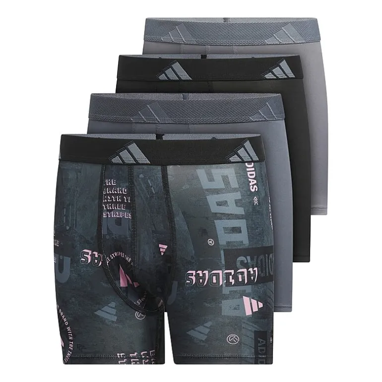 adidas Big Kid Boys 4 Pack Boxer Briefs S-5160295a