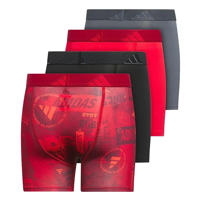 adidas Big Kid Boys 4 Pack Boxer Briefs S-5160295a