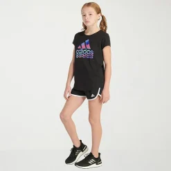 adidas Big Kid Girls Crew Neck Short Sleeve Regular Fit Graphic T-Shirt