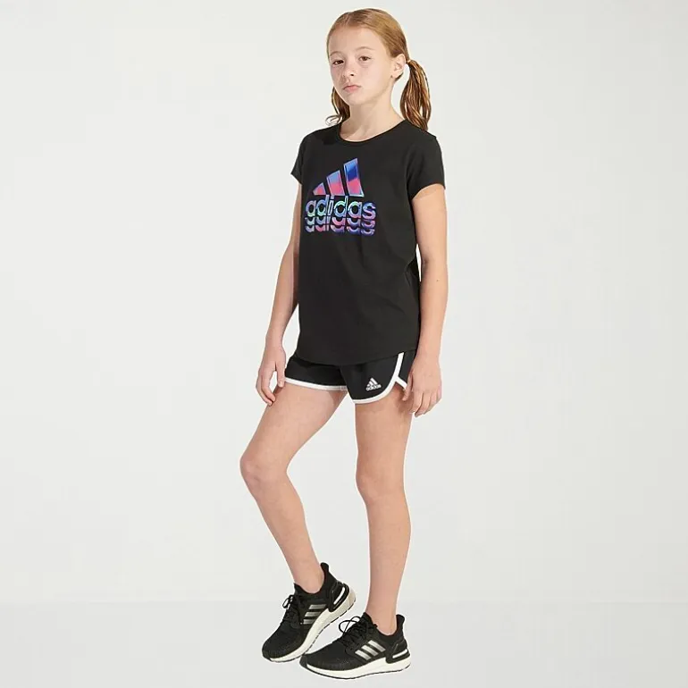 adidas Big Kid Girls Crew Neck Short Sleeve Regular Fit Graphic T-Shirt