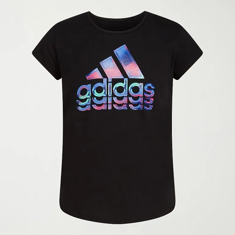adidas Big Kid Girls Crew Neck Short Sleeve Regular Fit Graphic T-Shirt