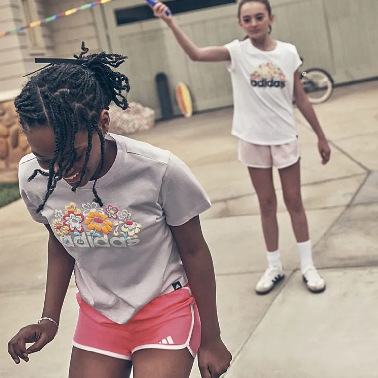adidas Big Kid Girls Crew Neck Short Sleeve Regular Fit Graphic T-Shirt