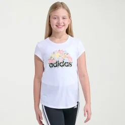 adidas Big Kid Girls Crew Neck Short Sleeve Regular Fit Graphic T-Shirt