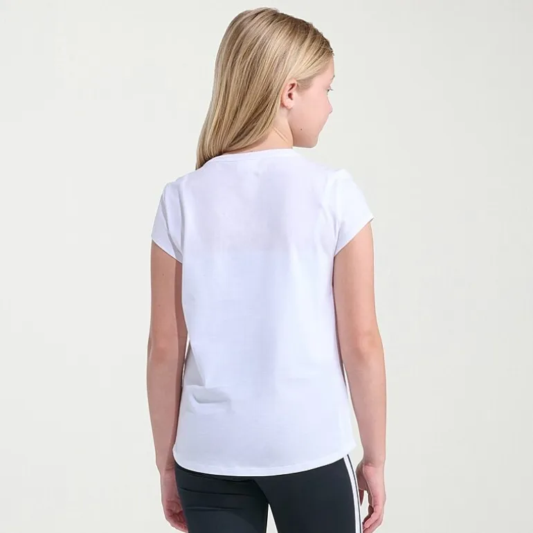 adidas Big Kid Girls Crew Neck Short Sleeve Regular Fit Graphic T-Shirt