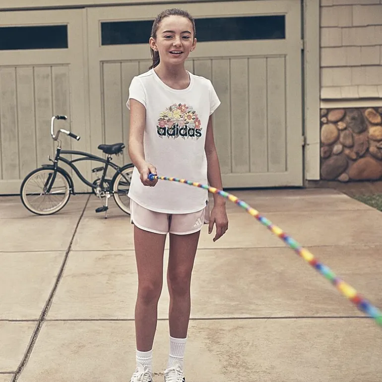 adidas Big Kid Girls Mid Rise Running Short