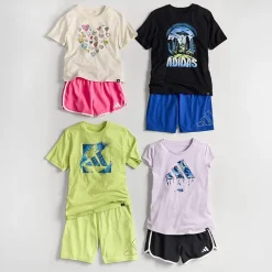 adidas Big Kid Girls Mid Rise Running Short