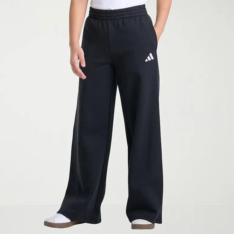 adidas Big Kid Girls Mid Rise Wide Leg Regular Fit Fleece Pull-On Pant