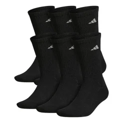 adidas Cushioned Mens 6 Pair Big and Tall Crew Socks