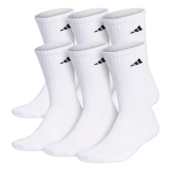 adidas Cushioned Mens 6 Pair Big and Tall Crew Socks
