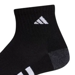 adidas Cushioned Mens 3 Pair Big and Tall Quarter Ankle Socks