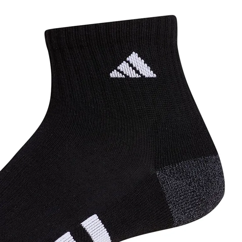 adidas Cushioned Mens 3 Pair Big and Tall Quarter Ankle Socks
