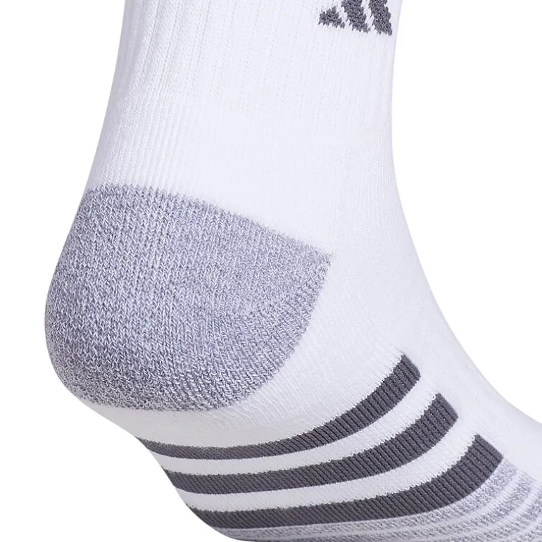 adidas Cushioned Mens 3 Pair Big and Tall Quarter Ankle Socks