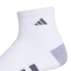 adidas Cushioned Mens 3 Pair Big and Tall Quarter Ankle Socks