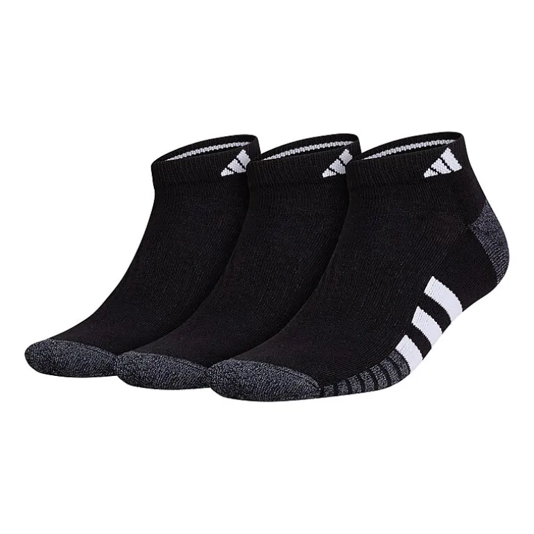 adidas Cushioned Mens 3 Pair Big and Tall Low Cut Socks