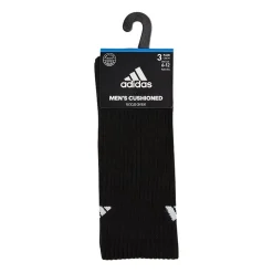 adidas Cushioned Mens 3 Pair Crew Socks