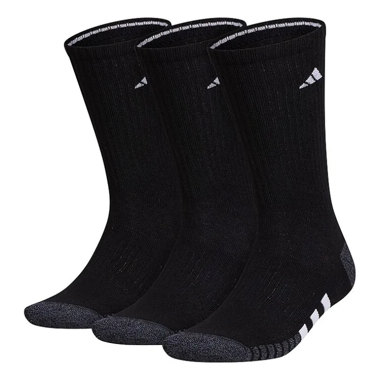 adidas Cushioned Mens 3 Pair Crew Socks