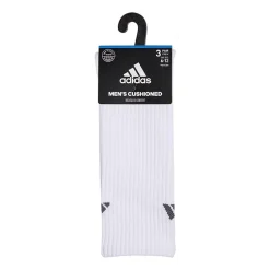 adidas Cushioned Mens 3 Pair Crew Socks