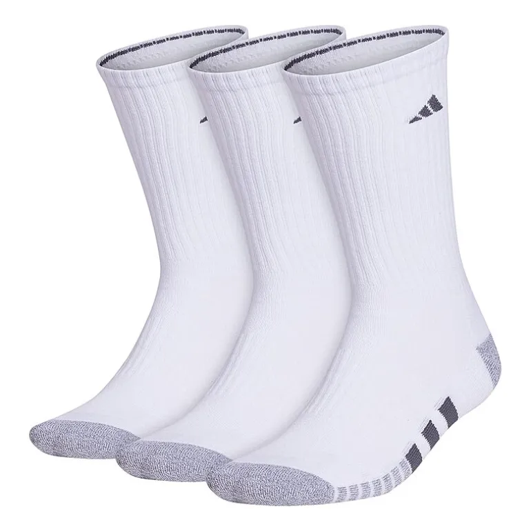 adidas Cushioned Mens 3 Pair Crew Socks