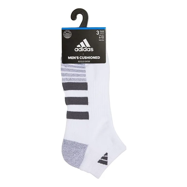 adidas Cushioned Mens 3 Pair Low Cut Socks