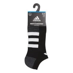 adidas Cushioned Mens 3 Pair No Show Socks