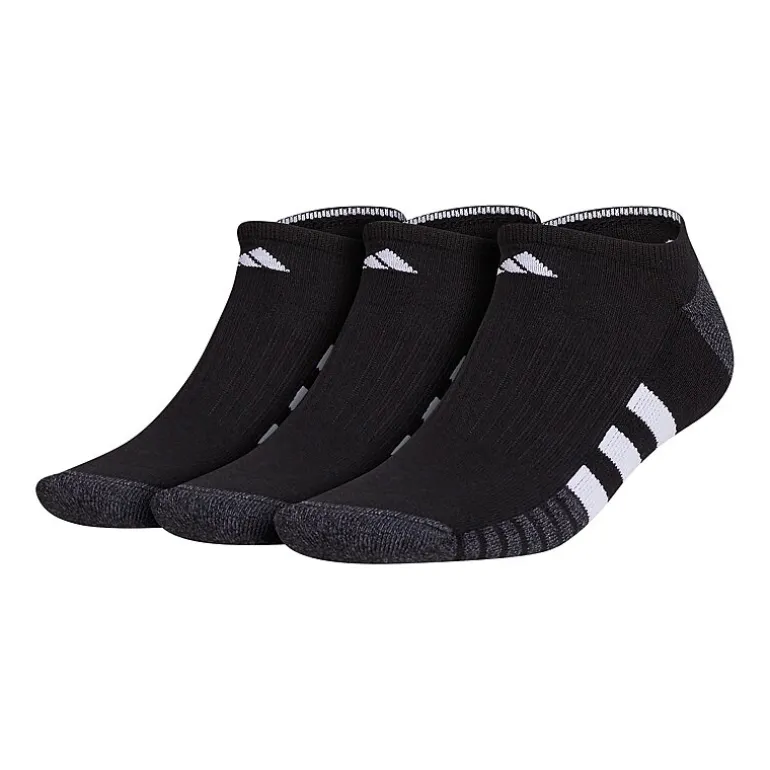 adidas Cushioned Mens 3 Pair No Show Socks