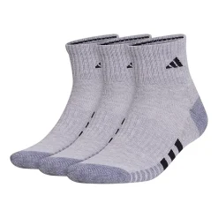 adidas Cushioned Mens 3 Pair Quarter Ankle Socks