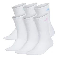 adidas Cushioned Womens 6 Pair Crew Socks