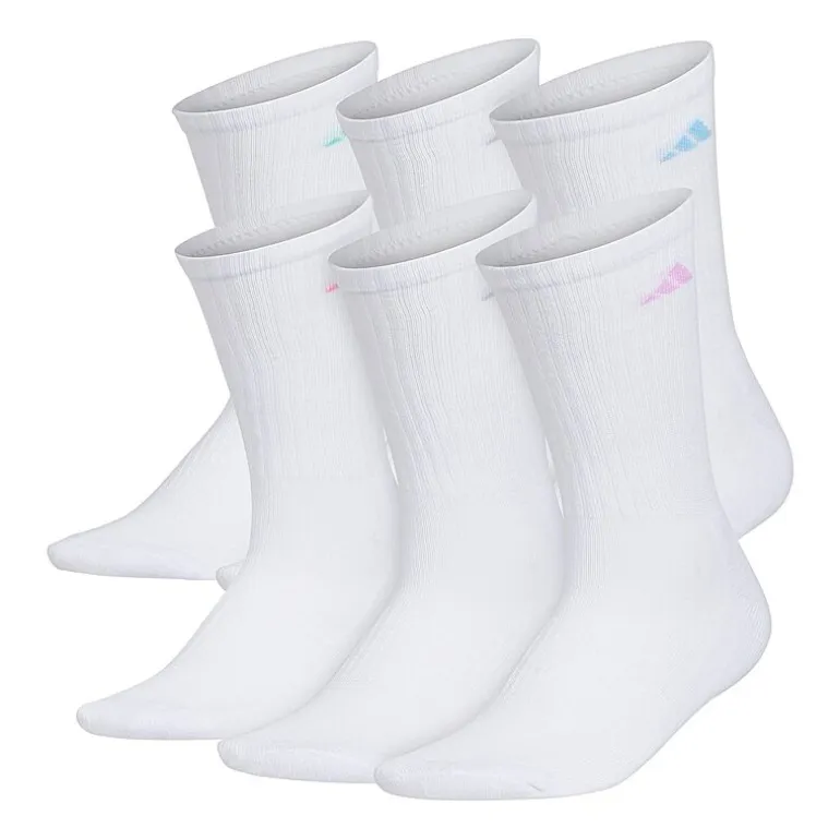 adidas Cushioned Womens 6 Pair Crew Socks