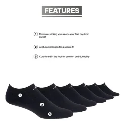 adidas Cushioned Womens 6 Pair No Show Socks