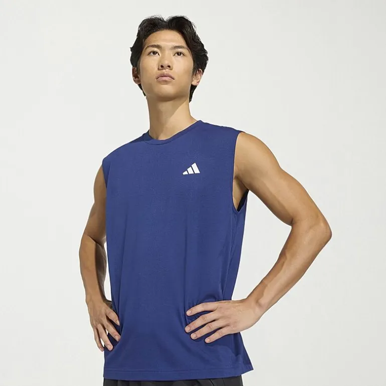 adidas Essentials Feel Ready Mens Crew Neck Sleeveless Active Big and Tall T-Shirt