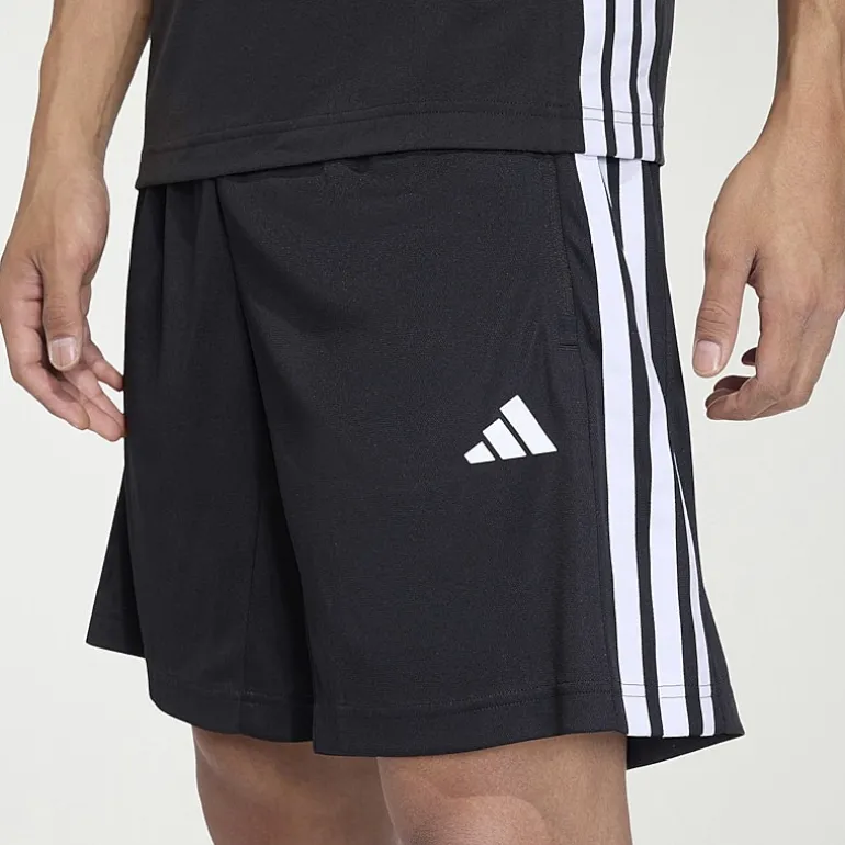 adidas Essential 3 Stripe Mens 9" Big and Tall Workout Shorts
