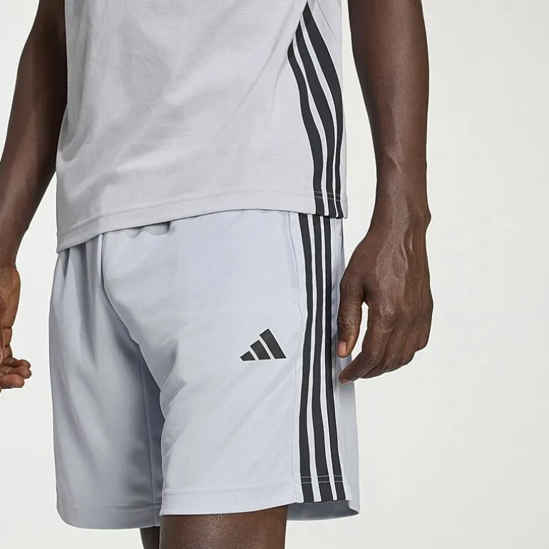 adidas Essential 3 Stripe Mens 9" Big and Tall Workout Shorts