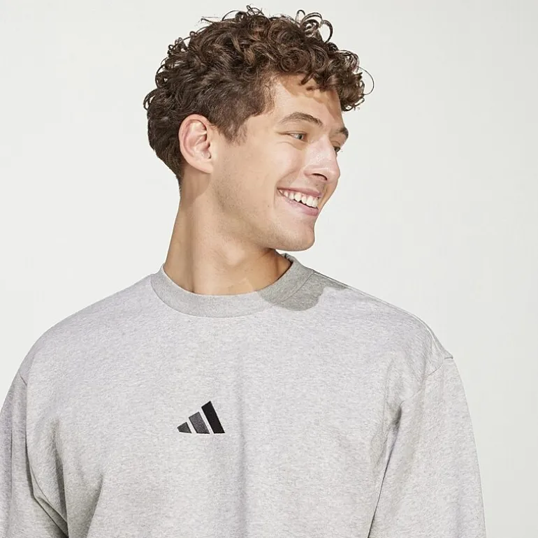 adidas Feel Cozy Mens Crew Neck Long Sleeve Sweatshirt