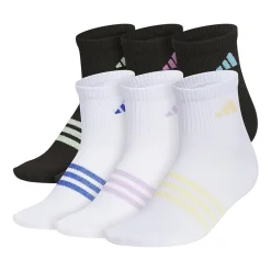 adidas Little & Big Girls 6 Pair Quarter Socks