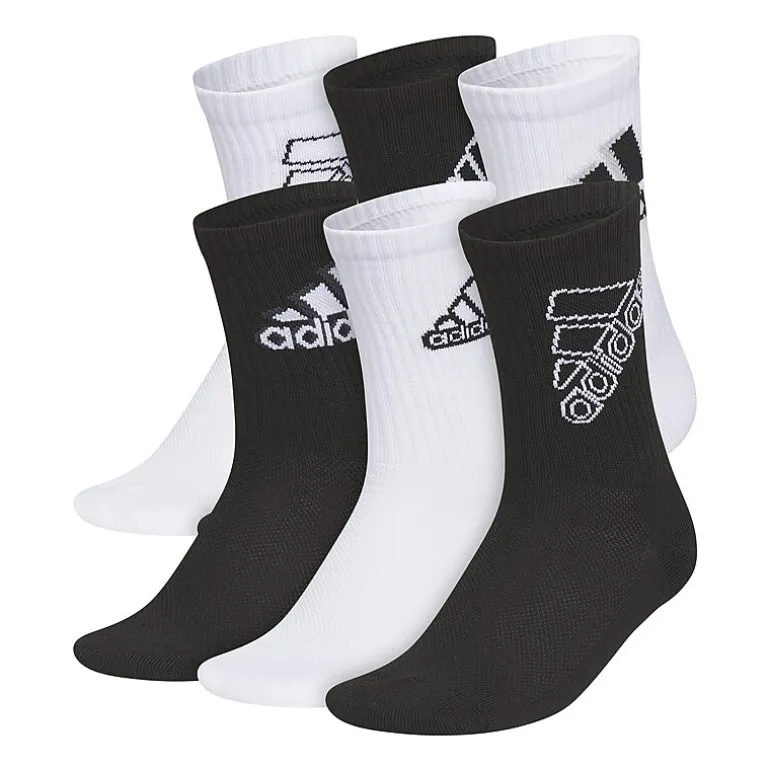 adidas Little & Big Kid Boys 6 Pair Crew Socks