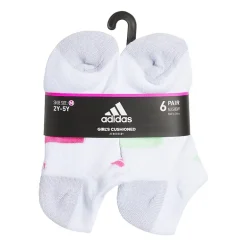 adidas Little & Big Kid Girls 6 Pair No Show Socks