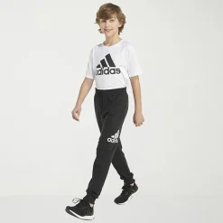 adidas Little Boys Cuffed Mid Rise Regular Fit Fleece Jogger Pant