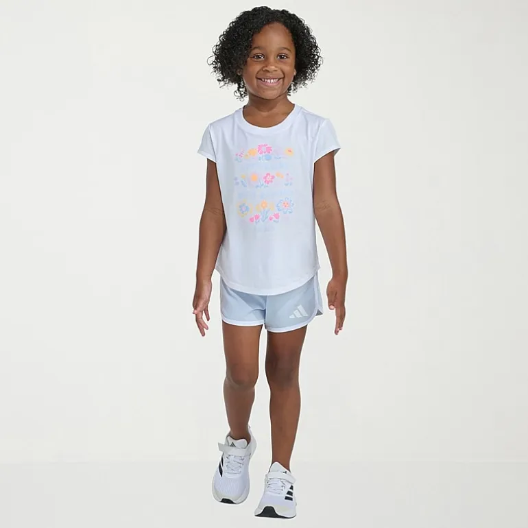 adidas Little Girls 2-pc. Short Set