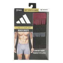 adidas Luxe Comfort Mens 3 Pack Boxer Briefs 5159307