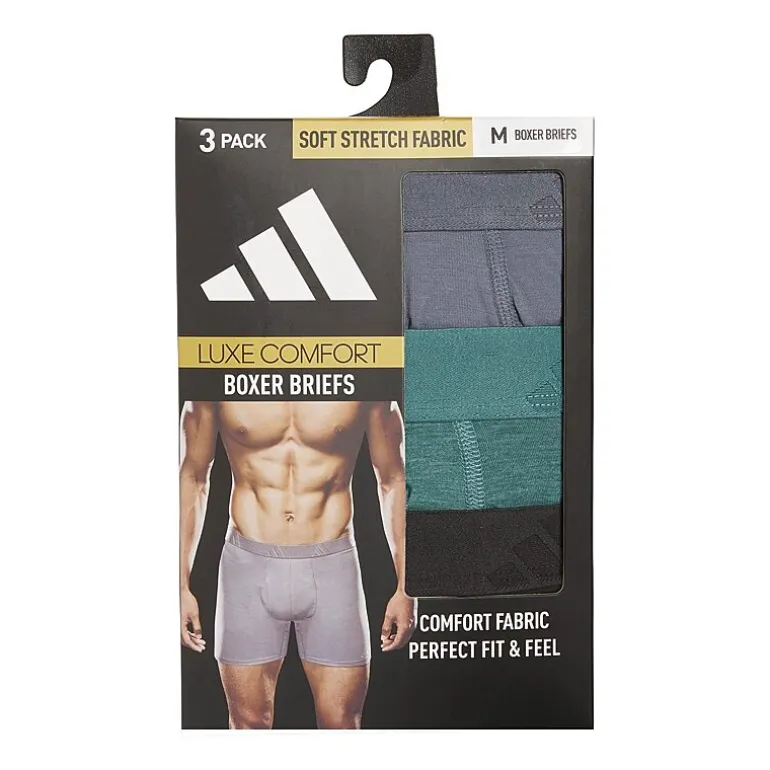 adidas Luxe Comfort Mens 3 Pack Boxer Briefs 5159307