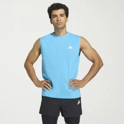adidas Mens Crew Neck Sleeveless Muscle T-Shirt